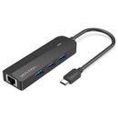 Vention 5-in-1 USB-C Hub with Gigabit Ethernet Adapter - USB-C to USB 3.0 x 3 + RJ45 + Micro-B