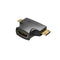 Vention 2-in-1 Mini HDMI & Micro HDMI Male to HDMI Female Adapter (Black) (AGFB0)