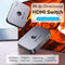 Vention 2-Port Bi-Directional 8K HDMI Switcher - Gray Aluminum Alloy Type (AKPH0)