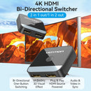 Vention 2-Port HDMI Bi-Direction 4K Switcher - ABS Type (Black) (AKOB0)