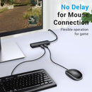 Vention 3-Port USB 2.0 Hub with 100M Ethernet Adapter - USB-A to USB 2.0 + RJ45 + Micro-B 