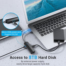 Vention 3-Port USB 2.0 Hub with 100M Ethernet Adapter - USB-A to USB 2.0 + RJ45 + Micro-B 