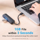 Vention 5-in-1 USB 3.0 Hub - USB-A to USB 3.0 x 3 + RJ45 + Micro-B - 0.15M (CHNBB)