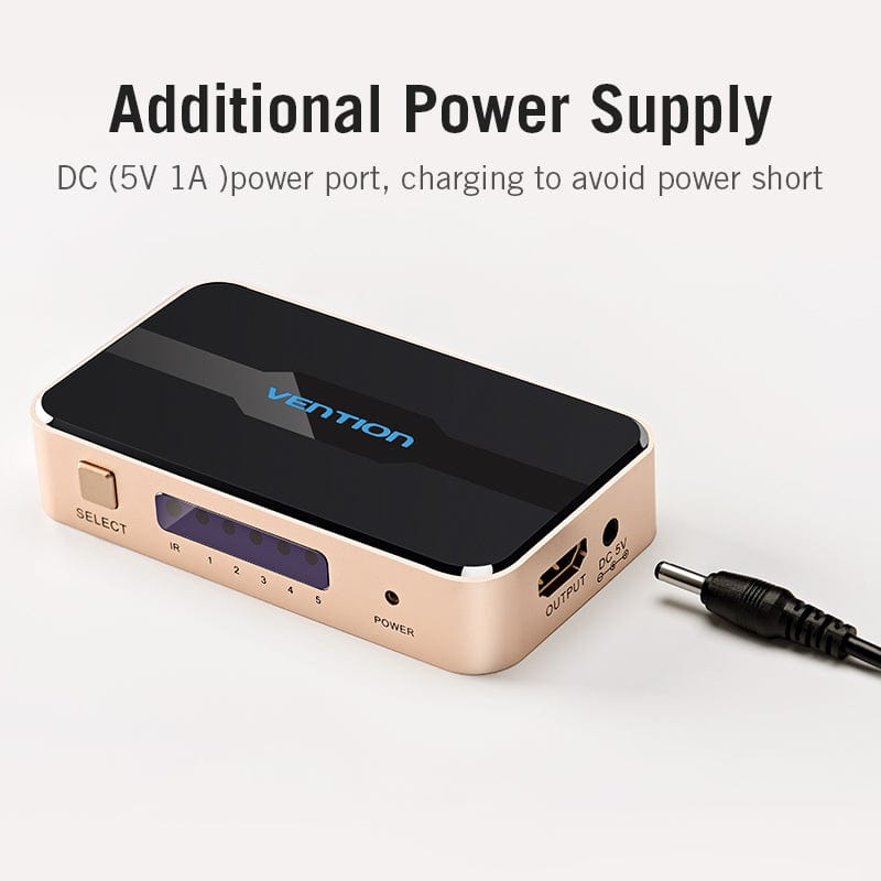 Vention 5-in-1 Out HDMI Switcher (Black) (ACDG0)