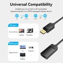Vention DP to HDMI 4K@60Hz Converter - 0.15M (Black) (HBZBB)