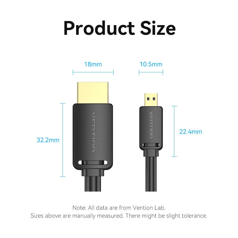 Vention Micro HDMI Cable - 1.5M (AGIBG)