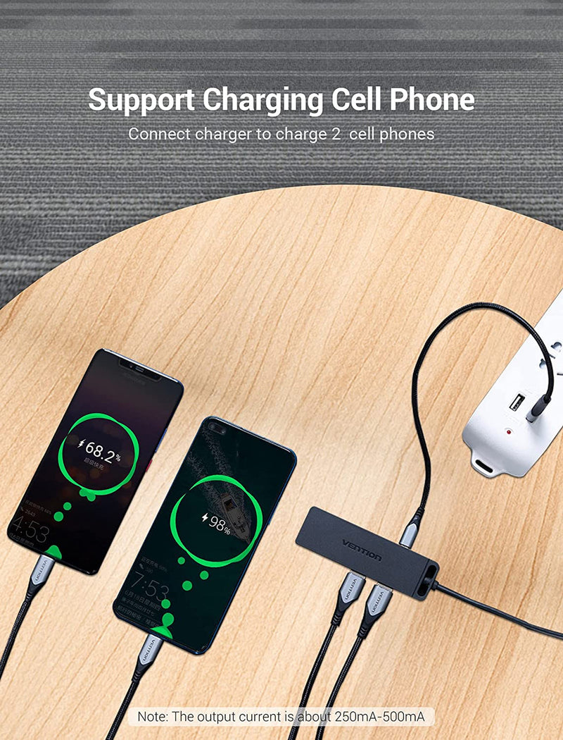 Vention 5-in-1 USB 3.0 Hub - USB-A to USB 3.0 x 4 + Micro-B 