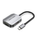 Vention USB-C to HDMI/VGA Converter 0.15M Gray Aluminum Alloy Type (TDIHB)