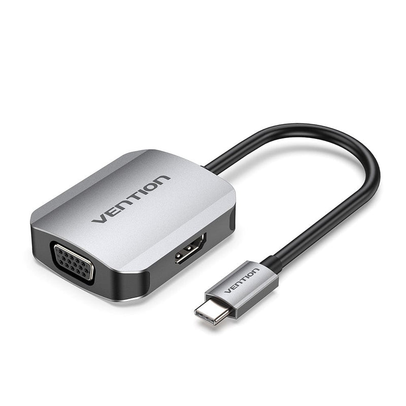 Vention USB-C to HDMI/VGA Converter 0.15M Gray Aluminum Alloy Type (TDIHB)