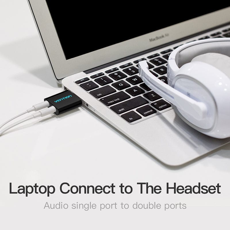 Vention USB External Sound Card Black Metal Type (VAB-S17-B)