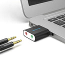 Vention USB External Sound Card Black Metal Type (VAB-S17-B)