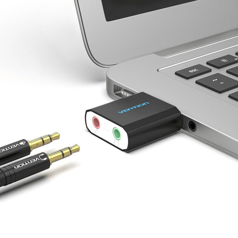 Vention USB External Sound Card Black Metal Type (VAB-S17-B)