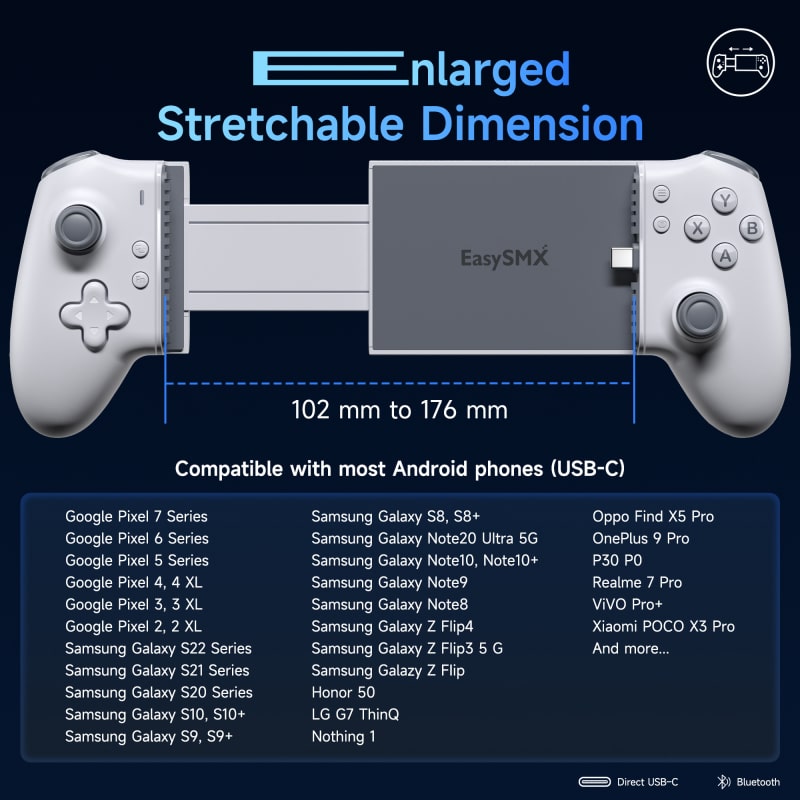 EasySMX M15 Mobile Gaming Controller (White) (VG-C512)