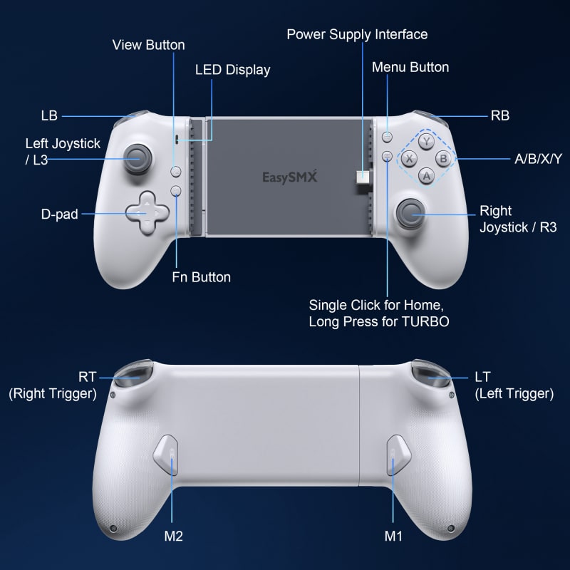 EasySMX M15 Mobile Gaming Controller (White) (VG-C512)