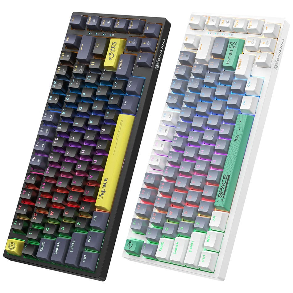Onikuma G52 RGB 82 Keys Wired Mechanical Gaming Keyboard (Tea Axis) | DataBlitz