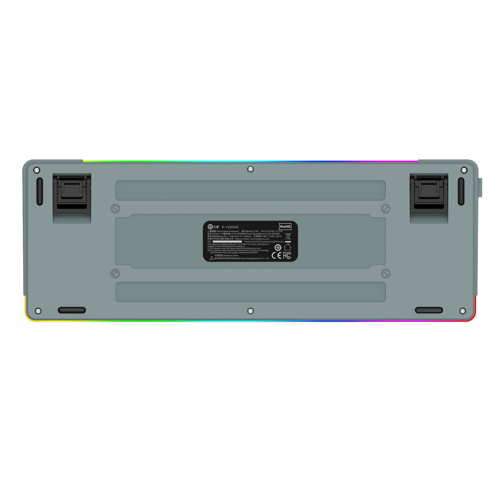 E-Yooso Z-68 Tri-Mode RGB 67 Keys Mechanical Keyboard Gradient Grey (Silverwood Switch)