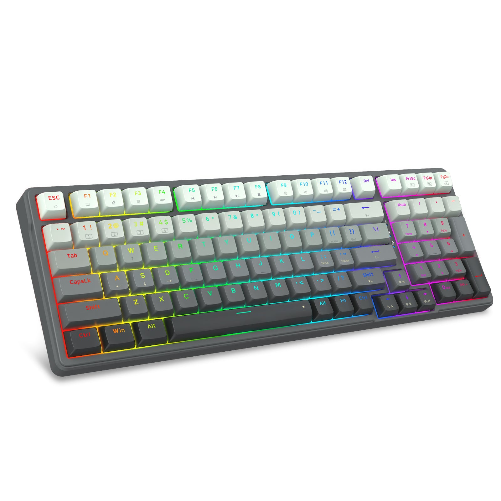 E-Yooso HZ-99 RGB 99-Keys Wired Hot-Swappable Mechanical Keyboard Gradient Grey (Magnetic Switch)