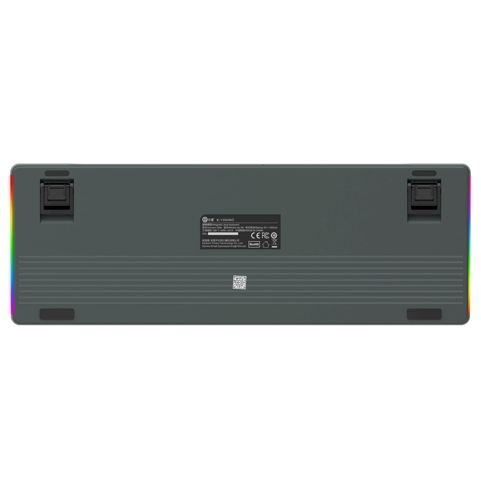 E-Yooso HZ-99 RGB 99-Keys Wired Hot-Swappable Mechanical Keyboard Gradient Grey (Magnetic Switch)