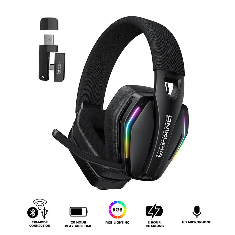 Onikuma GT826 Tri-Mode Wireless Headphone (Black)