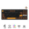 Ajazz QS87 RGB Tri-Mode 87-Keys Aluminum CNC Case Gasket-Mounted Hot-Swappable Mechanical Keyboard (Brown/Black/Yellow) (Maillard Switch)