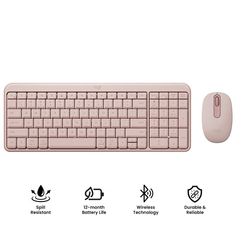 Logitech MK250 Compact Wireless Mouse and Keyboard (Rose) (920-013561)
