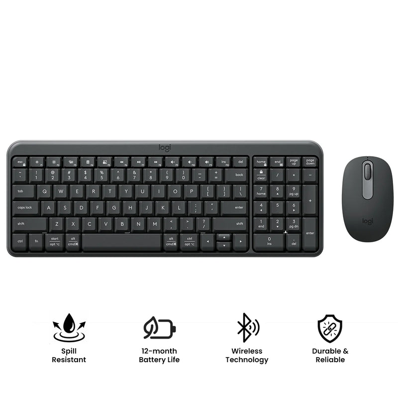 Logitech MK250 Compact Wireless Mouse and Keyboard (Graphite) (920-013559)