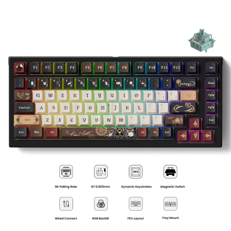 Akko TAC75 HE Lord of Mysteries Wired ARGB Mechanical Keyboard (Akko AstroAim Magnetic Switch)