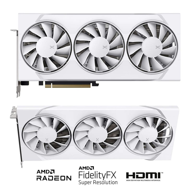 XFX Swift AMD Radeon RX 9060 XT OC Triple Fan Gaming Ed. 16GB GDDR6 Graphics Card (White) (RX-96TS316W7)