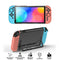 IINE Transparent PC Back Case + Silicone Joy-Pad Case Blue/ Orange for Nintendo Switch 2 (L1091)