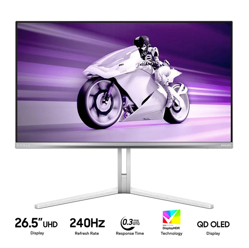 Philips Evnia 27M2N8800/69 26.5" 4K UHD (3840x2160) 240Hz 0.03ms GTG QD OLED Gaming Monitor with Tilt/Swivel & Height Adjustment