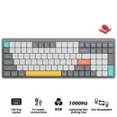 NuPhy Air96 V2 QMK/VIA RGB Hot-Swappable 100-Key Wireless Mechanical Keyboard (Cowberry Switch) (Lunar Gray)