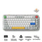 NuPhy Kick75 Hybrid Low-Profile IO RGB Hot-Swappable 80-Key Custom Mechanical Wireless Keyboard (Blush Switch) (Tape Gray)