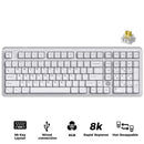 Ajazz AK980 Max RGB Wired 98-Keys Gasket-Mounted Hot-Swappable Mechanical Keyboard (White) (Magnetic Grain Switch)