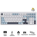 Ajazz AK980 Max RGB Wired 98-Keys Gasket-Mounted Hot-Swappable Mechanical Keyboard (Blue/White/Blue) (Magnetic Grain Switch)