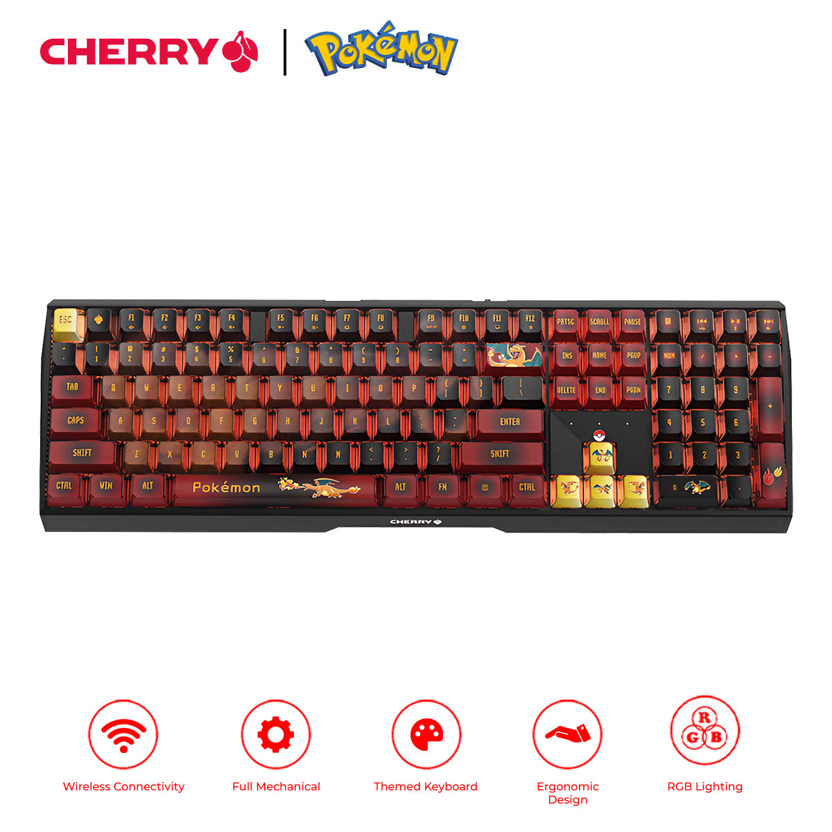 Cherry x Pokemon Charizard MX3.0S Wireless Mechanical Keyboard