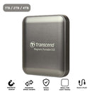 Transcend ESD420 USB 20GBPs 2000MB/s Read & Write Type-C Magnetic Portable SSD (Iron Gray) (1TB, 2TB, 4TB)