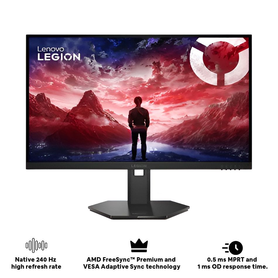 Lenovo Legion 27-10 68C5GAC4PH 27" FHD (1920x1080) 240Hz 0.5ms MPRT IPS Gaming Monitor with Height / Tilt / Swivel / Pivot Adjustment (Raven Black)
