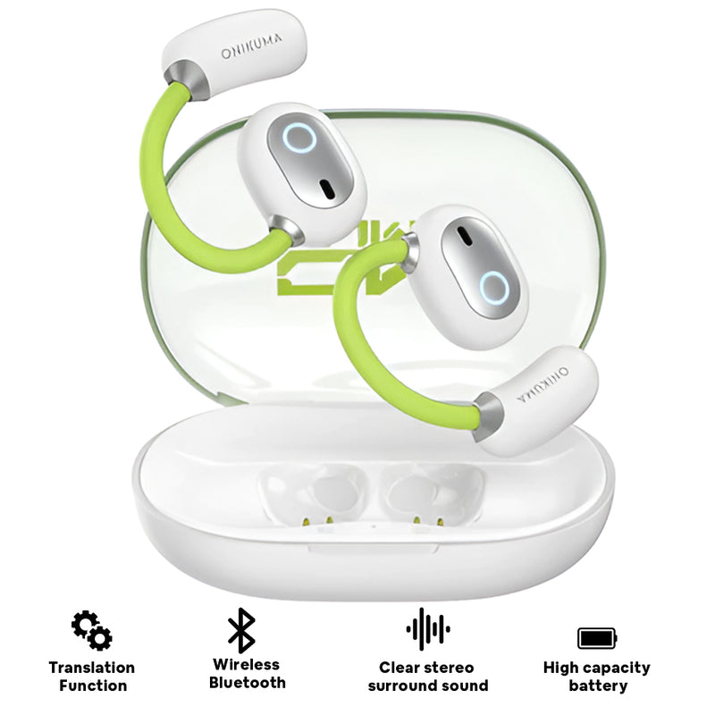 Onikuma T25 Wireless Earphones with Translation Function (White)