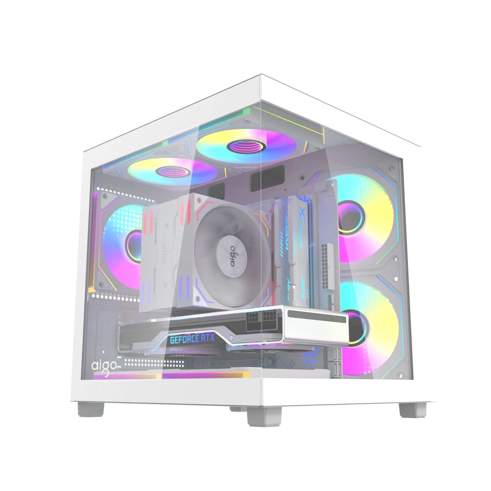 AIGO APOLLO A275 PANORAMIC GLASS M-ATX WHITE