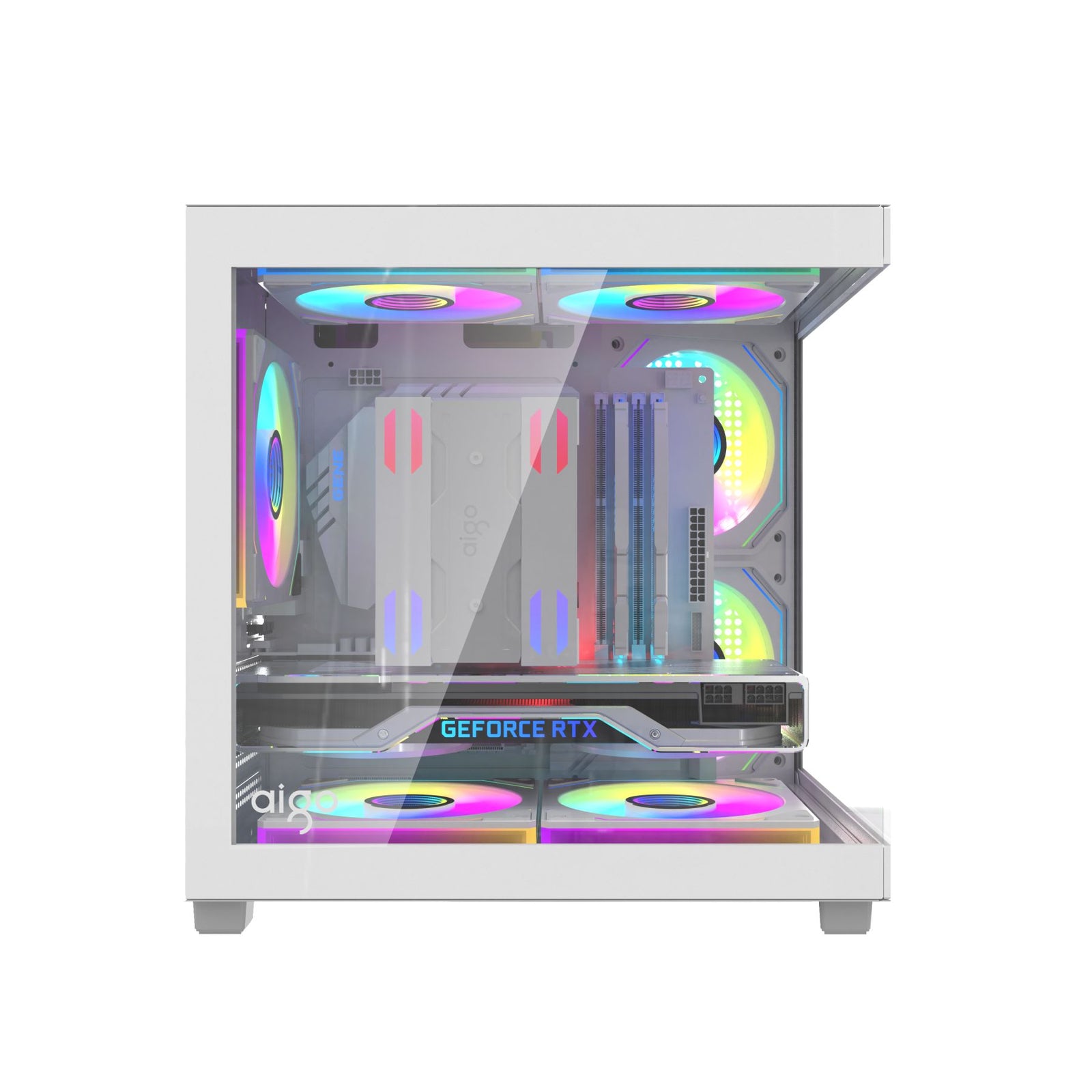 AIGO APOLLO A275 PANORAMIC GLASS M-ATX WHITE photo 4