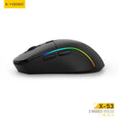 E-Yooso X-53 RGB Tri-Mode Mouse (Black, White)