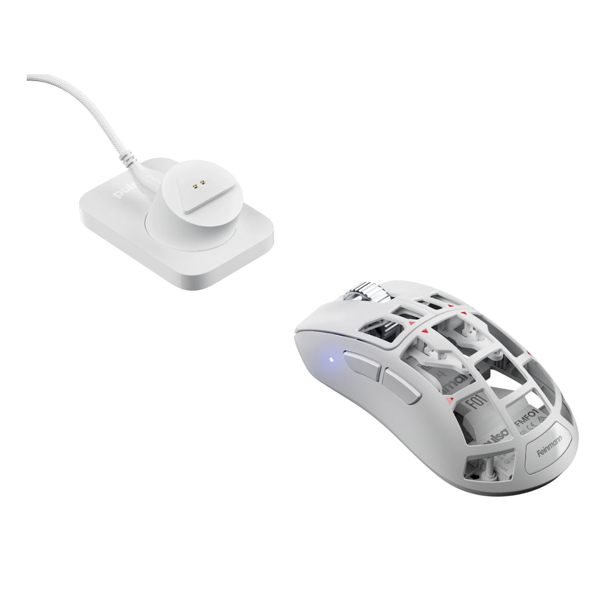 Pulsar Feinmann F01 Ultralightweight Magnesium Alloy Wireless Gaming Mouse (Black, Alpine White) (FMF01, FMF02)