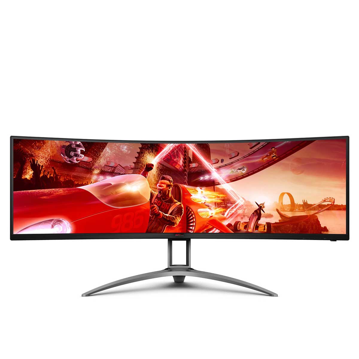 AOC AGON AG493UCX2/71 49" QHD (5120X1440) 165HZ 1MS Display HDR400 Adaptivesync GAMING Monitor (Black/ Titanium Grey)