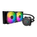 Cooler Master MasterLiquid 240L Core ARGB 240mm 2-Fan CPU Liquid Cooler (Black, White)