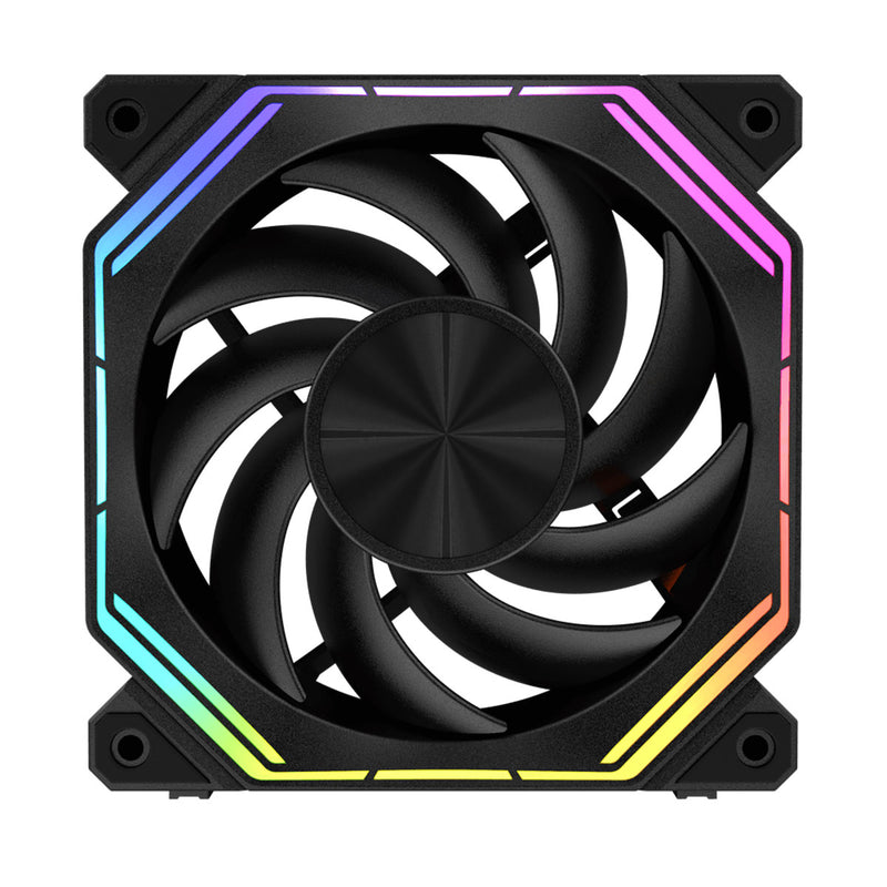 DarkFlash INF34 PWM ARGB Single Cooling Fan (Black, White)