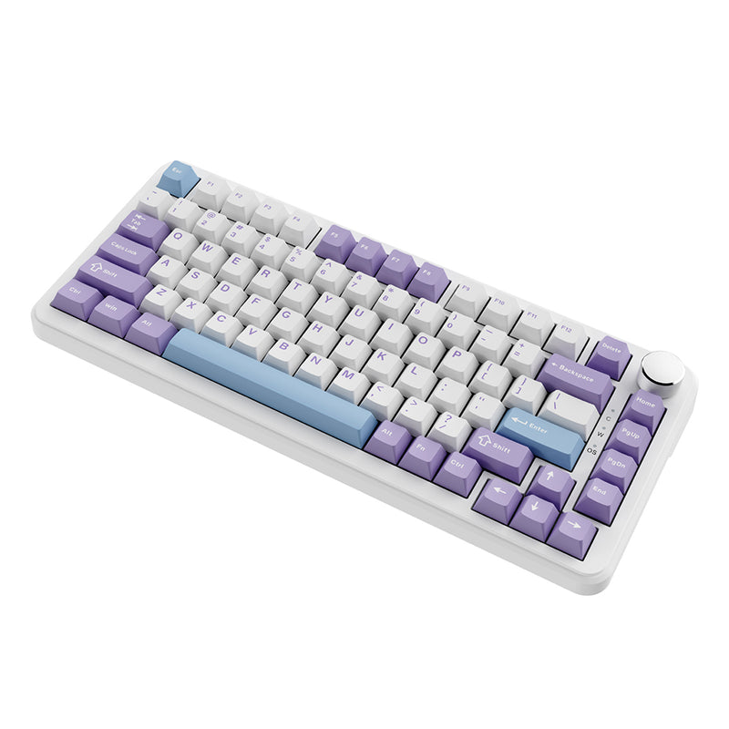 Ajazz AK820 Max RGB 75% 82-Keys Gasket-mounted Hot Swappable Mechanical Keyboard (Purple/White/Blue) (Magnetic Switch)