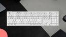 Keychron K5 Pro QMK/VIA Full-Size White Backlit Wireless Custom Mechanical Keyboard - White (Red Switch) (K5P-O1)