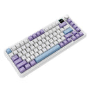 Ajazz AK820 Max RGB Tri-Mode 75% 82-Keys Gasket-mounted Hot Swappable Mechanical Keyboard (Purple/White/Blue) (Magnetic Switch)