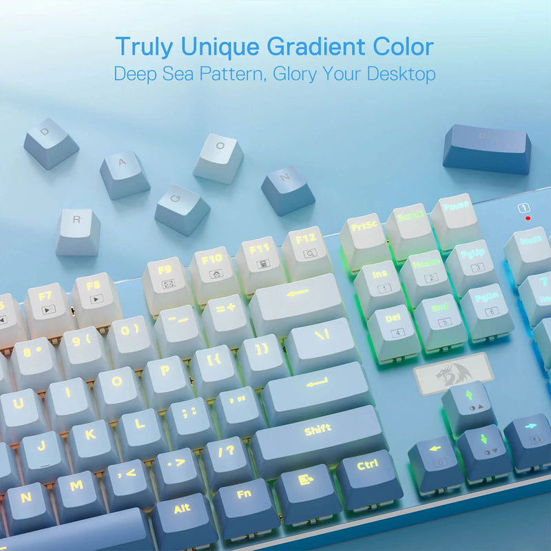 Redragon Devarajas Full-Size Hot-Swappable RGB Mechanical Gaming Keyboard (Dust-Proof Red Switch) (K556GWB-RGB)