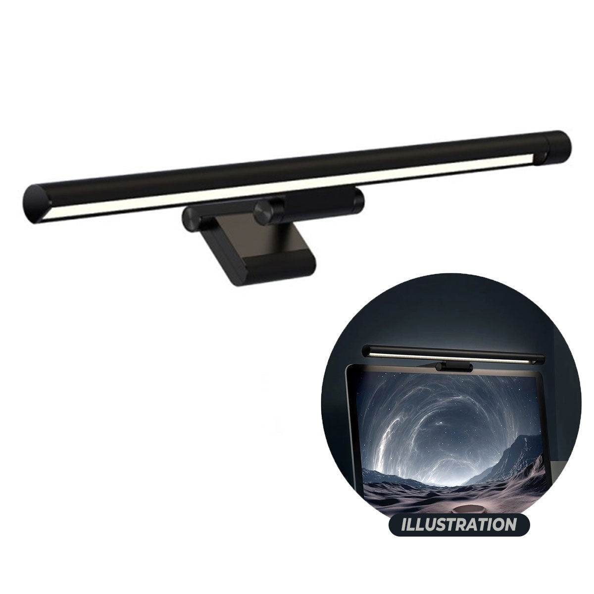 Baseus i-wok Series USB Asymmetric Light Source Screen Hanging Light Fighting Pro (Black)